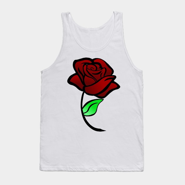 Red Rose Tank Top by Starby